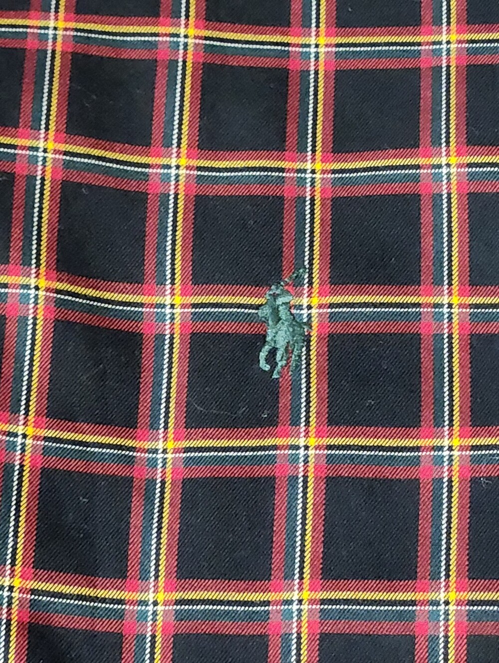 VTG 90s Polo Ralph Lauren Blake Plaid Shirt 3X Two Ply Cotton Tartan Black Red - Picture 4 of 8